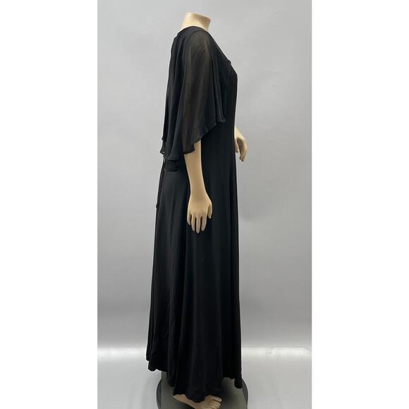 Holy Clothing Dress Women XL 1X Black Juliette Maxi Celtic Renfaire Caplet Gown - Picture 8 of 12